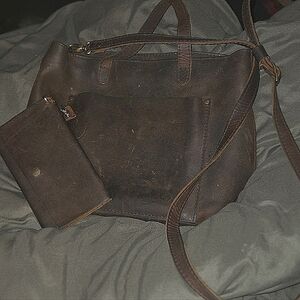 Brown Leather Purse  Portland Leather.